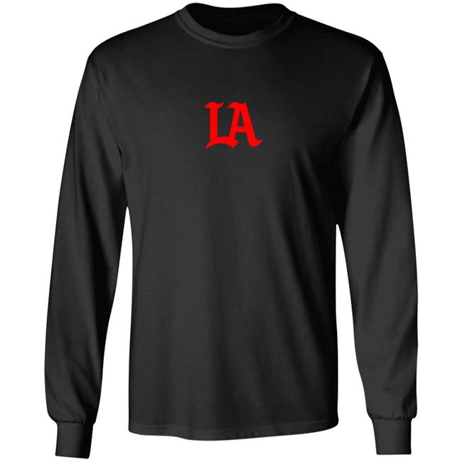 100 Thieves Merch La Thieves Signature Long Sleeve Tee - Black