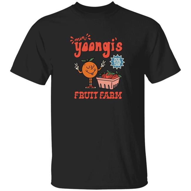 Bangtan Social Club Merchandise Min Yoongi's Fruit Farm Shirt Black