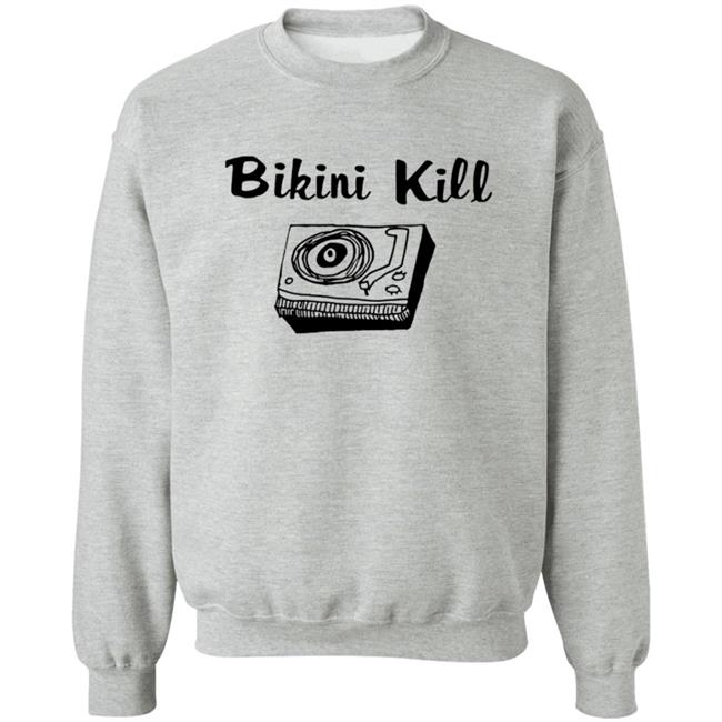 Bikini Kill Merch Record Player Crewneck Sweatshirt