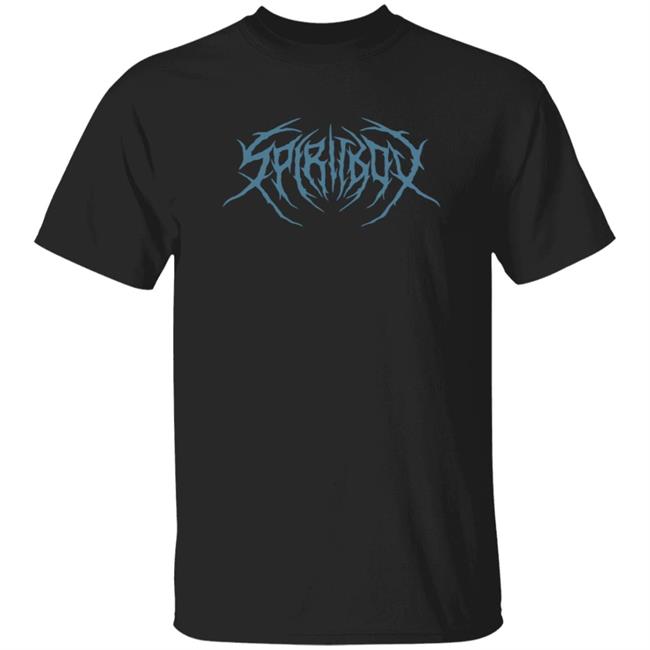 Spiritbox Merch Death Metal Logo Blue Print Black T Shirt